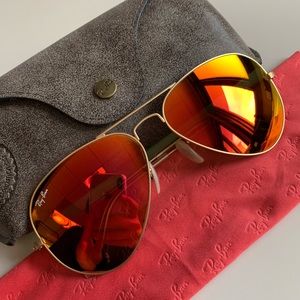 Pre-owned Ray-Ban Aviator Sunglasses RB3025 112/60